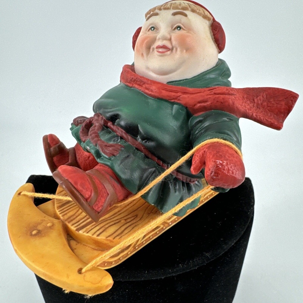 Department 56 Merry Makers Figurine Solomon the Sledder Monk #9356-4 Retired VTG